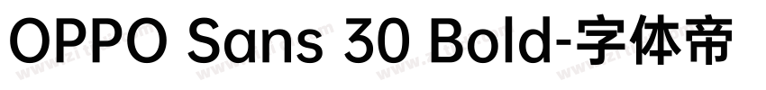 OPPO Sans 30 Bold字体转换